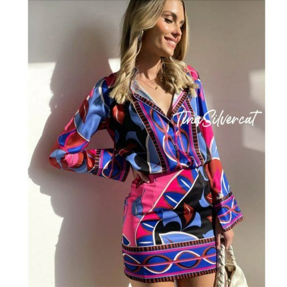 BLOGGER'S FAVE! ZARA PRINTED MINI SKIRT NWT - Picture 10 of 16